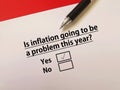 Questionnaire about inflation