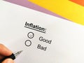 Questionnaire about inflation