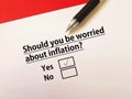 Questionnaire about inflation