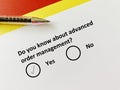 Questionnaire about procurement