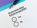 Questionnaire about procurement