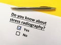 Questionnaire about radiology