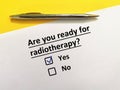 Questionnaire about radiology