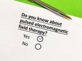 Questionnaire about therapy Royalty Free Stock Photo