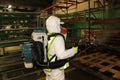 Covid-19 spraying in factory mitigation one guy