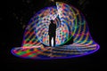 One People with beautiful light painting artwork