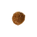 One pet food granule isolated on white Royalty Free Stock Photo