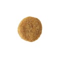One pet food granule isolated on white Royalty Free Stock Photo