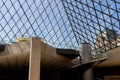 Interior of the Louvre Museum in Paris, France Royalty Free Stock Photo