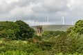 A panorama of the fields and buildings of Greater Manchester, and the counties of Lancashire UK Royalty Free Stock Photo