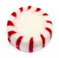 One Piece of Peppermint Candy Isolated on White Background Royalty Free Stock Photo