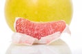 One piece of red honey pomelo Royalty Free Stock Photo