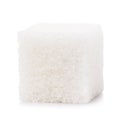 One piece of refined sugar Isolated on a white background Royalty Free Stock Photo