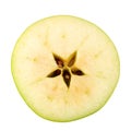 One Piece of slide green apple