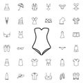 One-piece swimsuit icon. Universal set of summer clothes for website design and development, app development