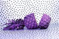 One pineapple on poua background Royalty Free Stock Photo