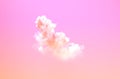 one pink sunrise huge cumulus , creative nature 3D rendering