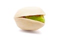 One of pistachio isolated on white background Royalty Free Stock Photo