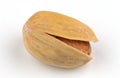 One pistachio nut closeup isolate on white background Royalty Free Stock Photo