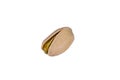 One pistachio nut isolated on the white background Royalty Free Stock Photo