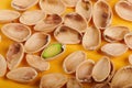 One pistachio in shell Royalty Free Stock Photo