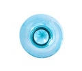 One plastic bottle on white background, top view. Royalty Free Stock Photo