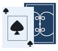 One play card of spades illustration vector Royalty Free Stock Photo