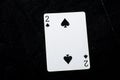 One play card the two of spades Royalty Free Stock Photo