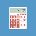 One plus one equal love - love calculator Royalty Free Stock Photo