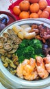 One pot goodies, treasure bowl for chinese new year dinner
