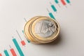 One euro coins Royalty Free Stock Photo