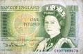 One pound note Royalty Free Stock Photo