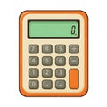 And one prominent orange button. The design includes a slightly worn Royalty Free Stock Photo