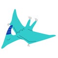 One pterosaur dinosaur is flying Royalty Free Stock Photo