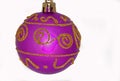 One Purple Ball Christmas Ornament Royalty Free Stock Photo