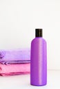 One cosmetic bottle on isolated background Royalty Free Stock Photo