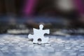 One puzzle piece stand out from the crowd Royalty Free Stock Photo
