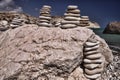 Pyramids of fortune stones, Cyprus Royalty Free Stock Photo