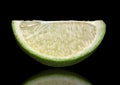 one quarter of  lime Royalty Free Stock Photo