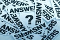 One question and many answers Royalty Free Stock Photo