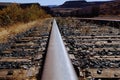 One Rail on a Train Track Royalty Free Stock Photo