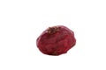 One raw fresh peeled beetroot isolated on white background. Royalty Free Stock Photo