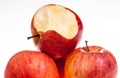 One red apple biten off Royalty Free Stock Photo
