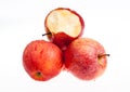 One red apple biten off Royalty Free Stock Photo