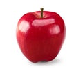 one red apple isolated on white background. clipping path Royalty Free Stock Photo