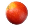 one red blood orange fruit isolated on white background Royalty Free Stock Photo