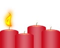 1. Advent, candle burns on The Advent wreath