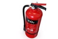 Single red CO2 Fire extinguisher Royalty Free Stock Photo