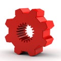 One red gear Royalty Free Stock Photo
