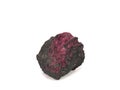 One red natural ruby in the rock Royalty Free Stock Photo